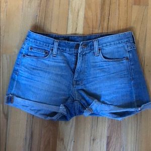 Jcrew mid rise denim shorts